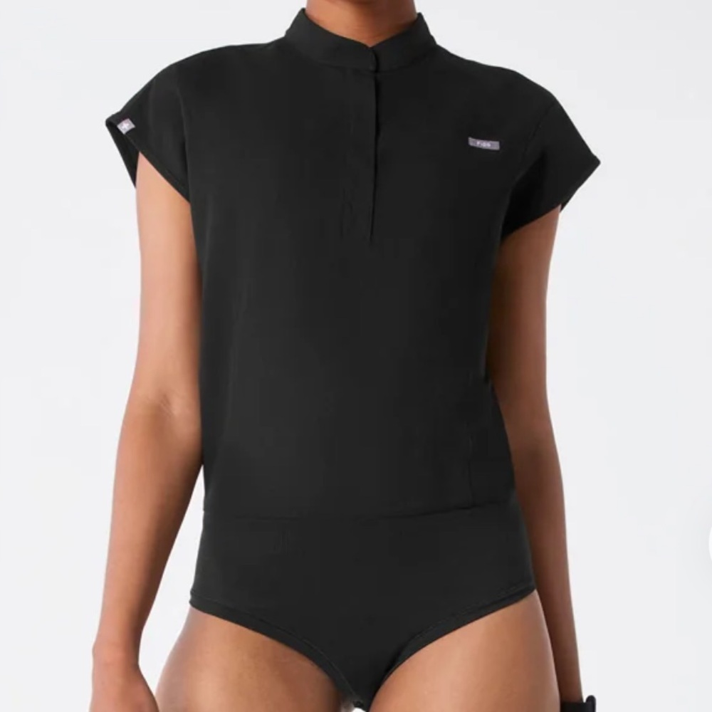 Figs Black Women's Bodysuit Top